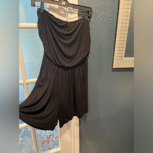 Fashion Nova Black strapless short romper